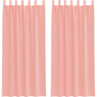 vidaXL Voile Vorhänge mit Schlaufen 2 Stk. Rosa 140x225 cm
