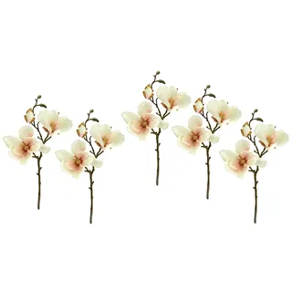 I.GE.A. "Magnolienzweig künstlich", 5er Set Kunstblumen Magnolie Blume Seidenblumen Deko Frühling Hochzeit,