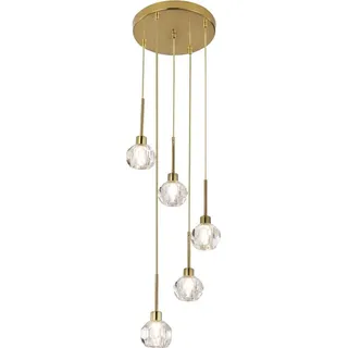 Rabalux 5396 Pendelleuchte 5 Spots Kassia, G9, gold, Kugel-rund, Klassisch, ø300mm - Gold