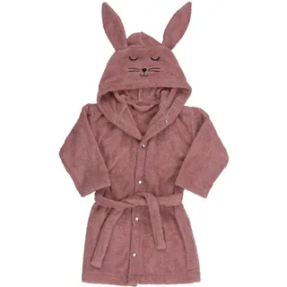 Avelia Kinderbademantel , Pink , Textil , Hase , 80x86 cm , unisex , Gots, Oeko-Tex® Made IN Green , schnelltrocknend, vorgewaschen , Heimtextilien, Badtextilien, Bademäntel, Bademäntel Kinder