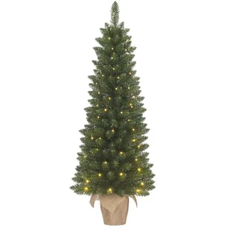 Black Box Trees Harma Schmaler Künstlicher Weihnachtsbaum - H185 x Ø63 cm - Grün gefrostet