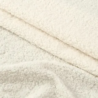 Vayliro 50cm x 160cm Teddyfell Stoff Weich Teddy Samtstoff Plüschstoff Schlingenplüsch Warm Dekostoff Nähstoffe für DIY Sofas Kissen Mäntel Kleidungs Spielzeugstoffe Heimdekoration,Creme