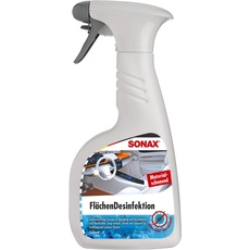 SONAX Flächendesinfektion (500 ml) zur Reinigung und Desinfektion von allen harten Oberflächen rund ums Auto, hochwirksam gegen Bakterien & Viren und materialschonend | Art-Nr. 04032410