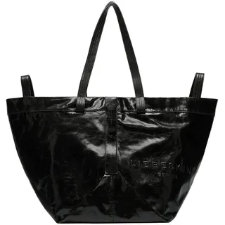 Liebeskind Berlin Elvira Paper Touch Crinkle Shopper Leather Black