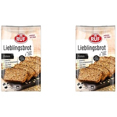RUF Lieblingsbrot Protein, Brot-Backmischung, Brotmischung, Brotteig-Mischung, proteinreiches Brot, glutenfrei, ohne Mehl & Hefe, 1 x 500g (Packung mit 2)