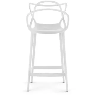 Kartell Barhocker Masters Stool weiß, Designer Philippe Starck & Eugeni Quitllet, 57x99x47 cm