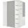 Eckkleiderschrank Joker 124 x 198 x 148 cm Grau