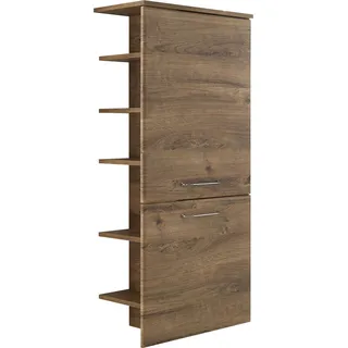 Saphir »Quickset Badschrank 50 cm breit, 2 Türen, seitliche Ablagen« Badezimmer-Midischrank inkl. Türdämpfer, Griffe in Chrom glänzend