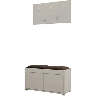 Mirjan24 Garderoben-Set Gesita Vii , Kaschmir, Braun , Kunststoff , Rechteckig , 84x45x35 cm , Garderobe, Garderoben-Sets & Garderoben-Serien, Garderoben-Sets