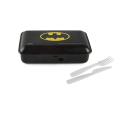 Excelsa Superhelden Aufbewahrungsbox für Pranzo, Batman, Schwarz, 22 x 13 cm