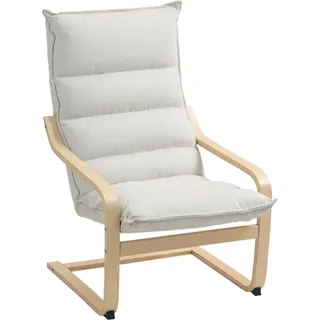 HOMCOM Sessel Polyester 67 x 83 x 105 cm Cremeweiß