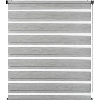 GARDINIA Doppelrollo de Luxe grau-Melange