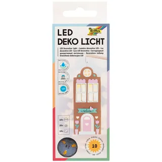 Folia 983 - Deko LED Licht, 10 Stück, warmweißes Licht, ideal als Teelichtersatz, für Laternen, Windlichter