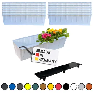 Blumenkasten Pflanzkasten 12er-Set Weiß Einsatz für Europaletten Balkonkasten