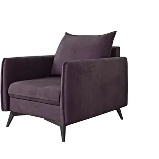 S-Style Möbel Sessel Pulse Lila Luxusmicrofaser , Textil , Echtholz,Buche, Birke , Füllung: Polyetherschaumkern,Polyetherschaumkern , 74x86x31 cm , Blauer Engel, FSC Mix, Oeko-Tex®, Hergestellt in Europa , Wohnzimmer, Sessel, Polstersessel