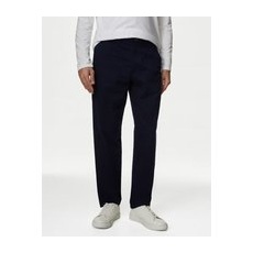 Mens M&S Collection Loose Fit Stretch Chinos - Navy, Navy - 40
