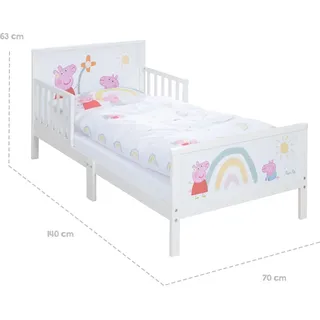 roba Themenbett 'Peppa Pig', Kinderbett 70 x 140 cm inkl. Bettwäsche