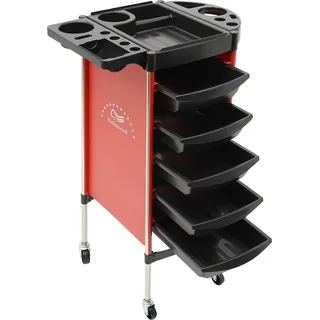 Salonwagen, 6-stufiges Design, langlebige Konstruktion, Rot