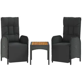 vidaXL Gartenstuhl 100 x 40 x 40 cm schwarz 2 St.