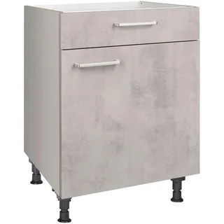 Nobilia Kochfeldumbauschrank , Hellgrau , Metall , 1 Fächer , 1 Schubladen , einzeln stellbar , 60x87x56 cm , Blauer Engel, Pefc, Goldenes M, Made in Germany, DGM-Klimapakt , Zusatzausstattung erhältlich , Küchen, Küchenmöbel, Küchenschränke, Geräteumbauschränke