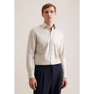 Businesshemd SEIDENSTICKER "Schwarze Rose", Herren, Gr. L (42), normale Ärmellängen, beige, 100% Baumwolle, unifarben, slim fit, 2-Knopf-Manschette, Hemden Businesshemd, Slim 1/1 Kentkragen Uni