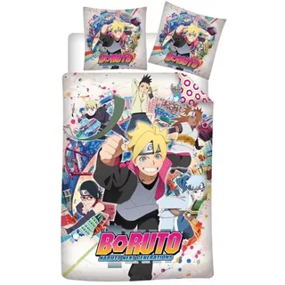 COFI 1453 Boruto Ninja Squad Mehrfarbig 140 x 200 cm + 63 x 63 cm