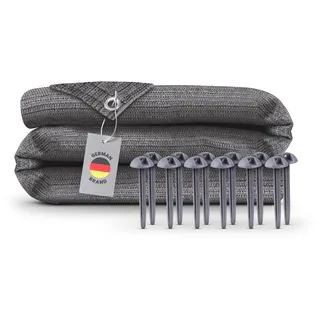 Bestlivings Vorzeltteppich Camping Matte mit Ösen, Outdoor Teppich inkl. 12 Kunststoff Heringe und Tragetasche, Markisenteppich
