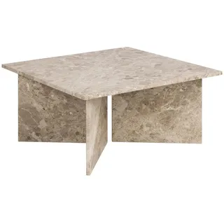 Actona Livetastic Couchtisch Creme Stein quadratisch 90x42x90 cm