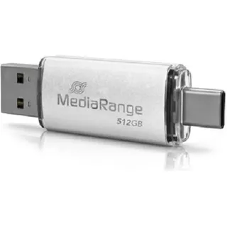 MediaRange Combo-Stick (512 GB, USB-A), Usb Stick, Silber