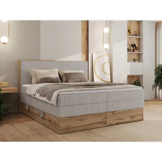 MKS WOOD CLASSIC KING 180 x 200 cm H4 Hellgrau