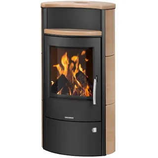 Oranier Pori 7 Stahl Schwarz/Abdeckplatte Kachel Corretto