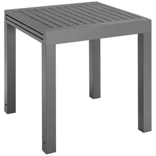 Juskys Gartentisch Laki grau 70x70x75 cm , Grau , Metall , 70x75x70 cm , Gartenmöbel, Gartentische