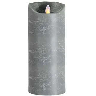 sompex LED Kerzen mit Timerfunktion und flackernder Flamme, grau ⌀ 8cm, Höhe wählbar 18cm oder 23cm, Adventskranz 4er Sets, Weihnachtsdeko, LED Deko (4x23cm)