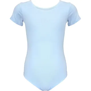 AQUARTI Turnanzug "Body Mädchen Kurzarm Ballettanzug Einfarbig", hellblau