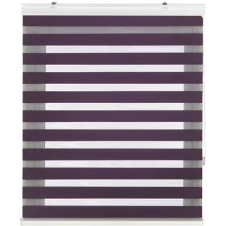 Decorblind | Rollo für Nacht und Tag mit Galerie, Wand- oder Deckenmontage, Maße: Breite 120 x Länge 180 cm, Maße Stoff: 117 x 175 cm, Violett, Fensterrollo
