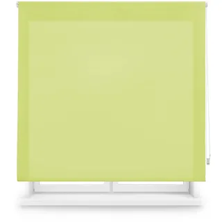 Blindecor Transparentes Rollo nach Maß | Rollo nach Maß | Pistazienfarbe | 90 x 250 cm (Breite x Höhe) Stoffgröße 87 x 245 cm | lichtdurchlässiges Rollo für Fenster