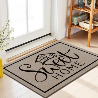 Enyhom Fußmatte 60 x 90 cm Innen, rutschfest Schmutzfangmatte Waschbar Eingangsteppich Absorbierend Fussmatte Strapazierfähiger Schuhmatte für Aussen und Innen