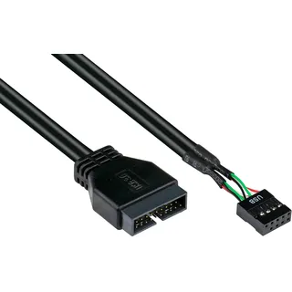Good Connections Interner USB 3.0 auf USB 2.0 Pin-Header Adapter, schwarz, 0,3m - Schwarz