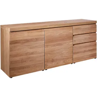 Venjakob Sideboard , Eichefarben , Holz , Wildeiche , teilmassiv , 2 Fächer , 3 Schublade(n) Schubladen , 180x75x43 cm , Goldenes M, Made in Germany, Dgm , Typenauswahl, umfangreiches Zubehör erhältlich , Kleinmöbel, Kommoden, Sideboards
