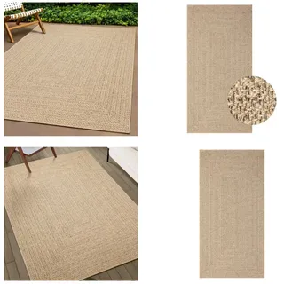 vidaXL Teppich 80x150 cm Jute Optik Innen und Außen - Teppich - Außenteppich - Fußmatte - Bodenmatte - Braun