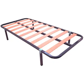 DUÉRMETE ONLINE - Lattenrost Basic Struktur 30 x 30 mm mit Beinen, Stahlrohr 30 x 30 mm, Epoxidfarbe Grau, 90 x 190