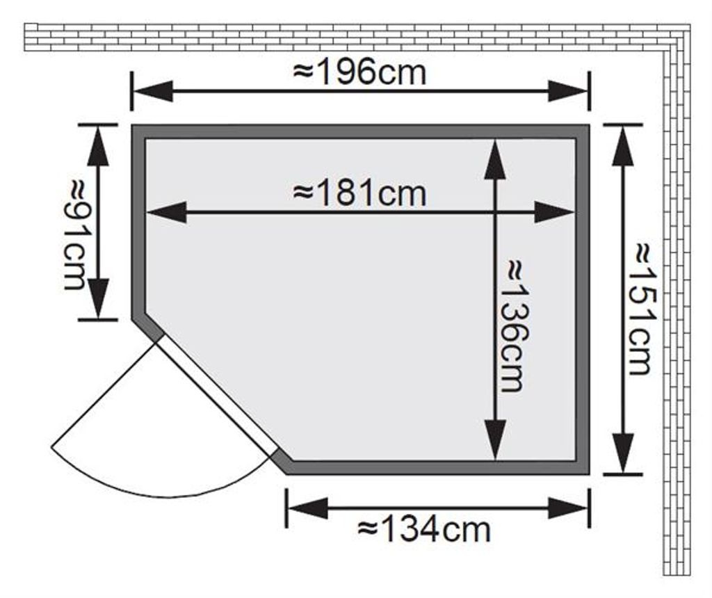 Bild von Saja inkl. 3,6 kW Ofen + integrierte Steuerung + Bronzierte Ganzglastür