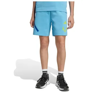 Adidas Messi Z.n.e Kurze Hose - Semi Blue Burst / Semi Solar Yellow - 9-10 Jahre
