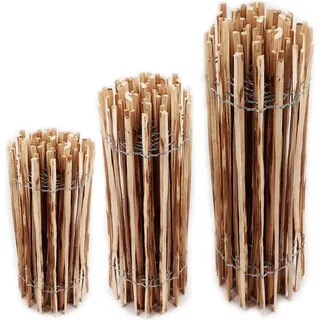 Aquagart 5m Staketenzaun 50cm hoch Lattenabstand 4-6cm Gartenzaun aus Haselnuss Holzzaun