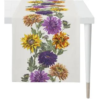 Tischläufer APELT "3404", gelb (gelb, mauve), B:140cm L:48cm, Baumwolle, Polyester, Tischdecken, Tischläufer