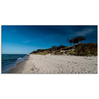 Artland Glasbild »Am Weststrand- Ostsee - Darss« Strand 1 Stk. tlg. in verschiedenen Größen, blau