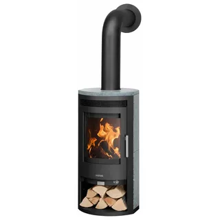 Justus Baltrum D 2.0 Stahl Schwarz/Abdeckplatte Speckstein