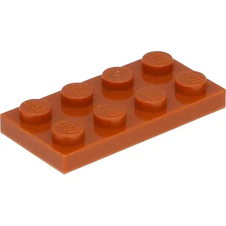 LEGO: 50 Platten, Größe 2x4 Noppen in dunklem Orange