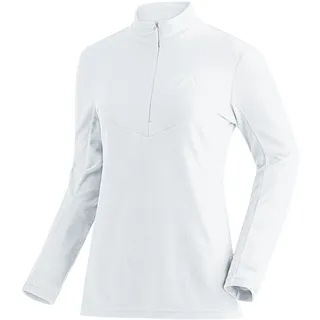 Maier Sports Fleecepullover »Denise HZ W«, Damen Midlayer, pflegeleichtes Half-Zip Fleece, weiß