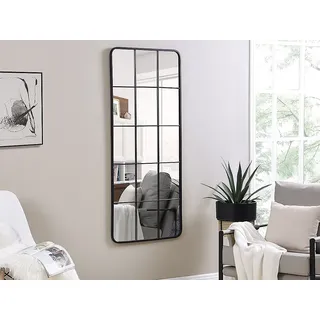 Spiegel Fenster-Optik - 60 x 140 cm - Industrial-Stil - Metall - Schwarz - SCIARA